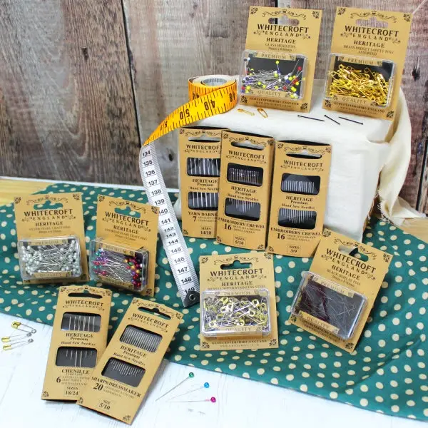 Whitecroft - Heritage Quilters Needles - Sizes 3 to 9 - 10 Wallets of 20