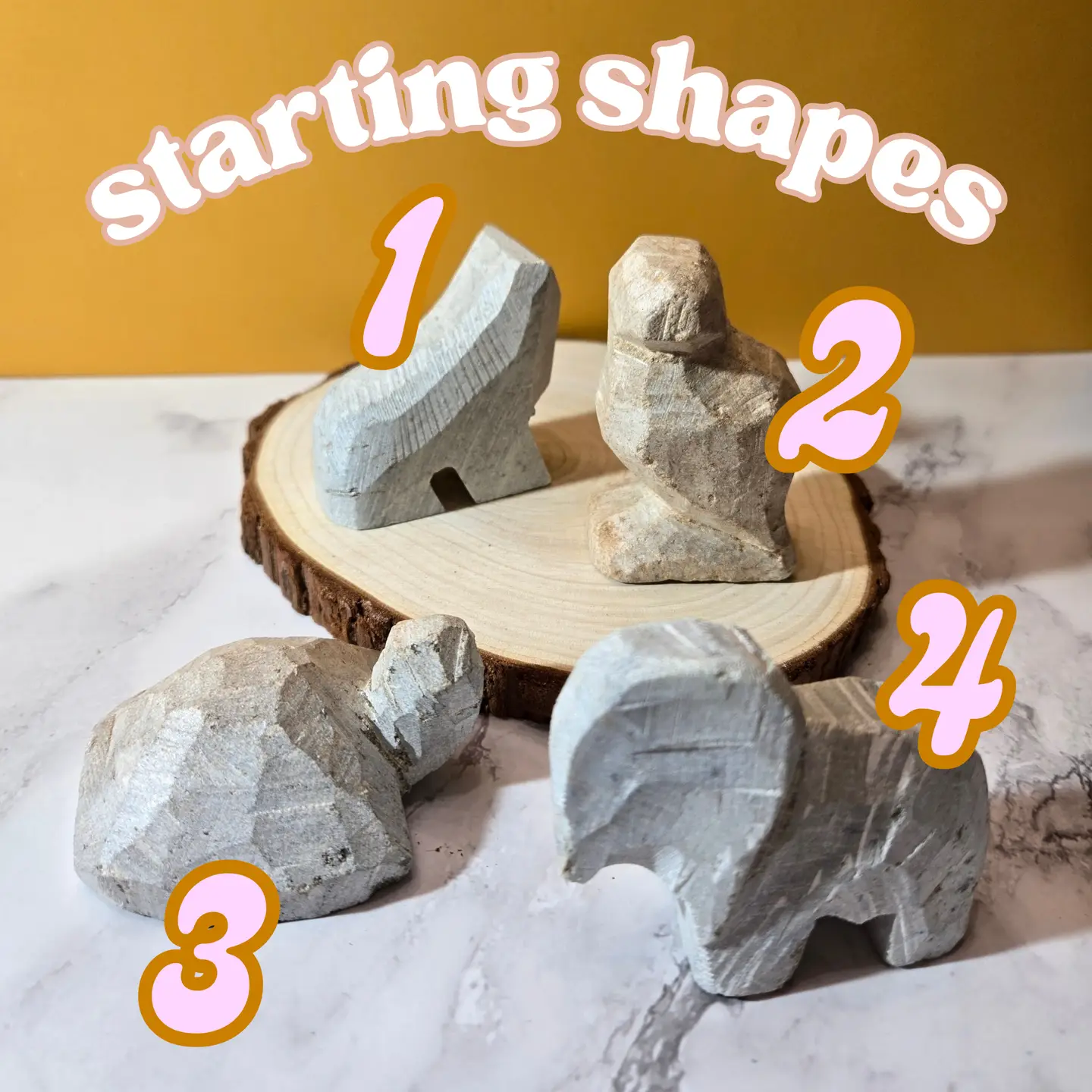Stone Carving Diy Craft Kit: Dog Craft Soapstone Animal