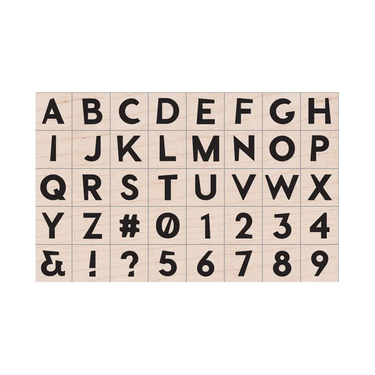 Stamp - Modern Uppercase Letters & Numbers