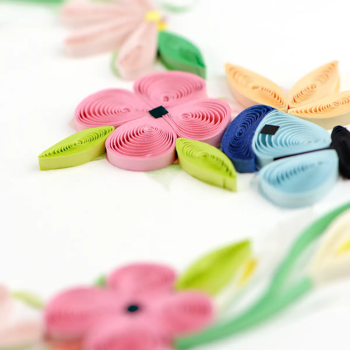 Floral Heart Quilled Greeting Card