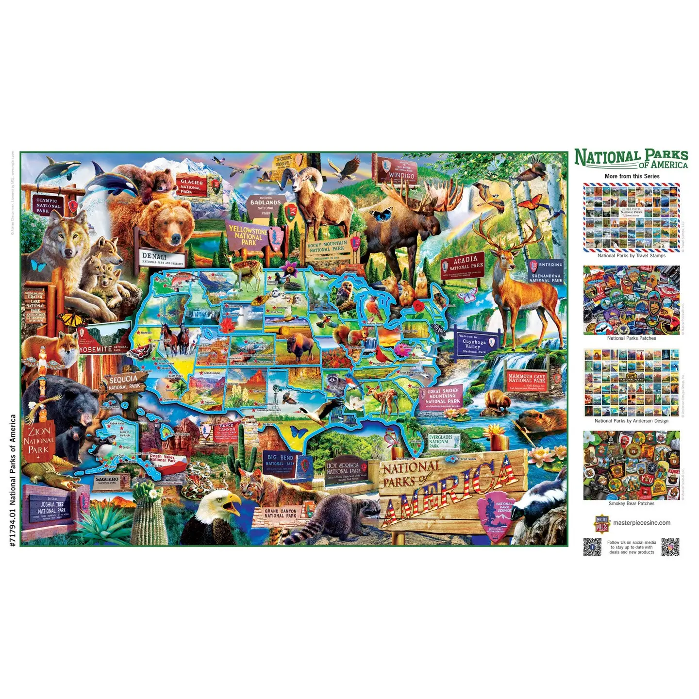 National Parks Of America 1000 Piece Jigsaw Jigsaw Puzzle