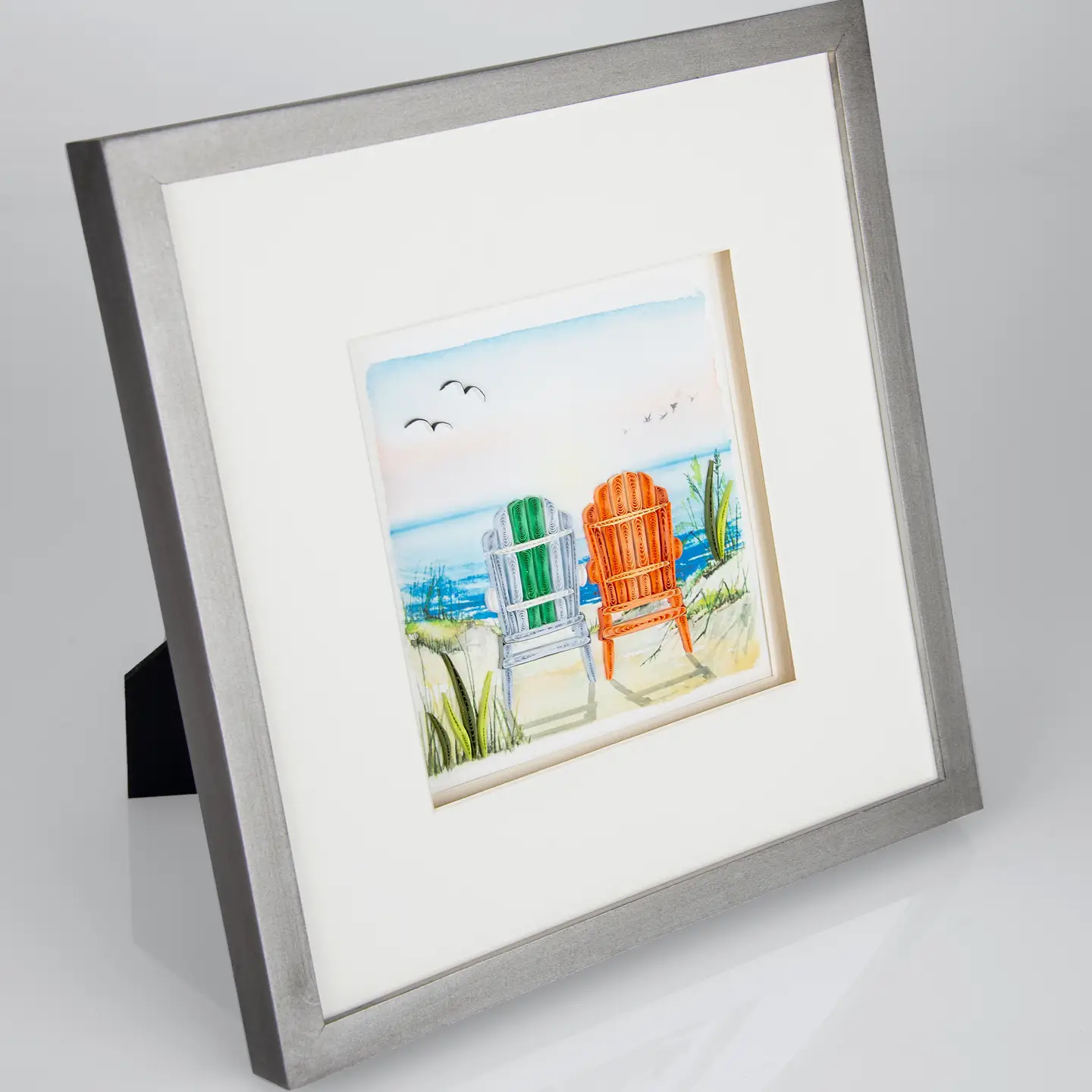 Beach Adirondack Chairs Quilled Greeting Card