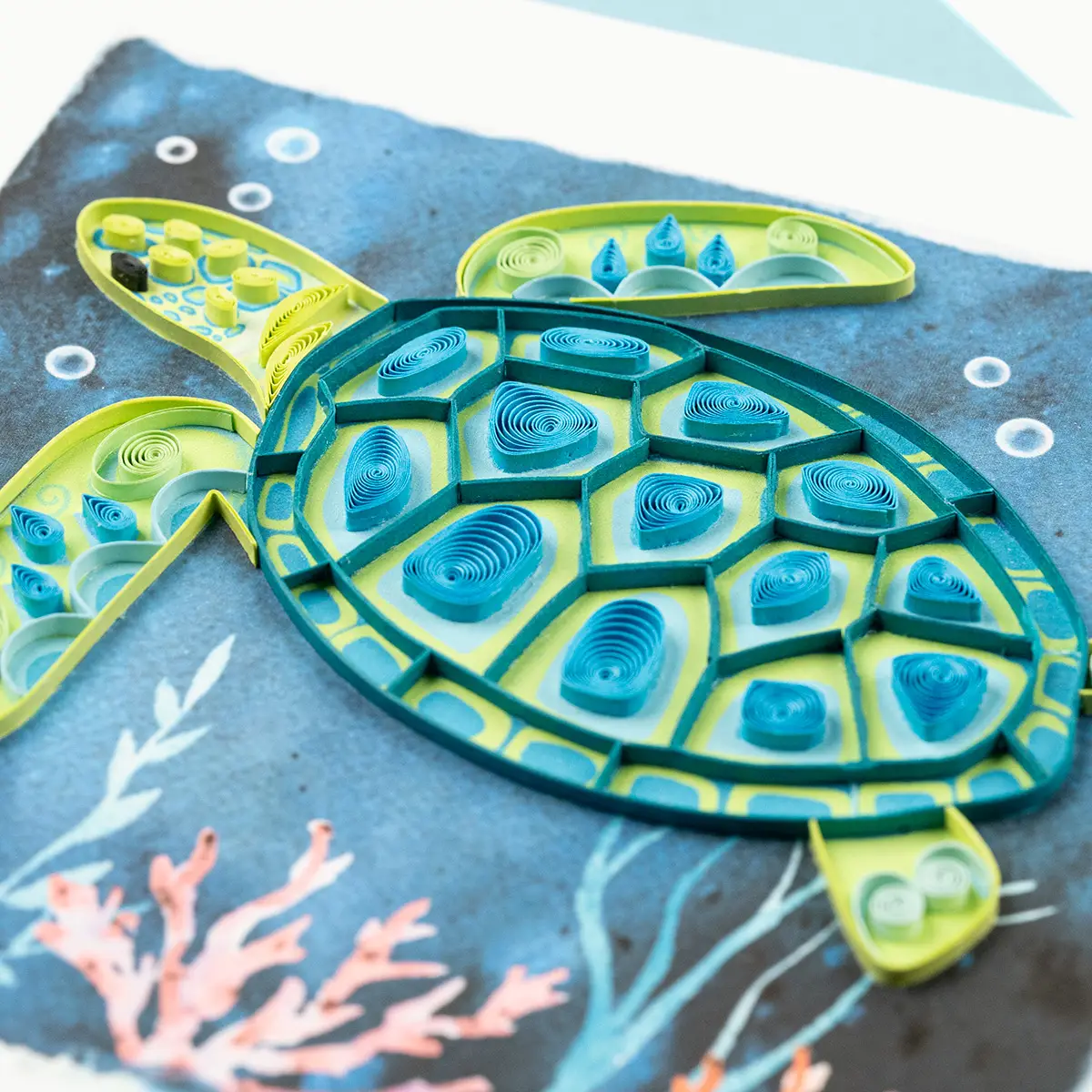 Quilled Decorative Sea Turtle Greeting Card