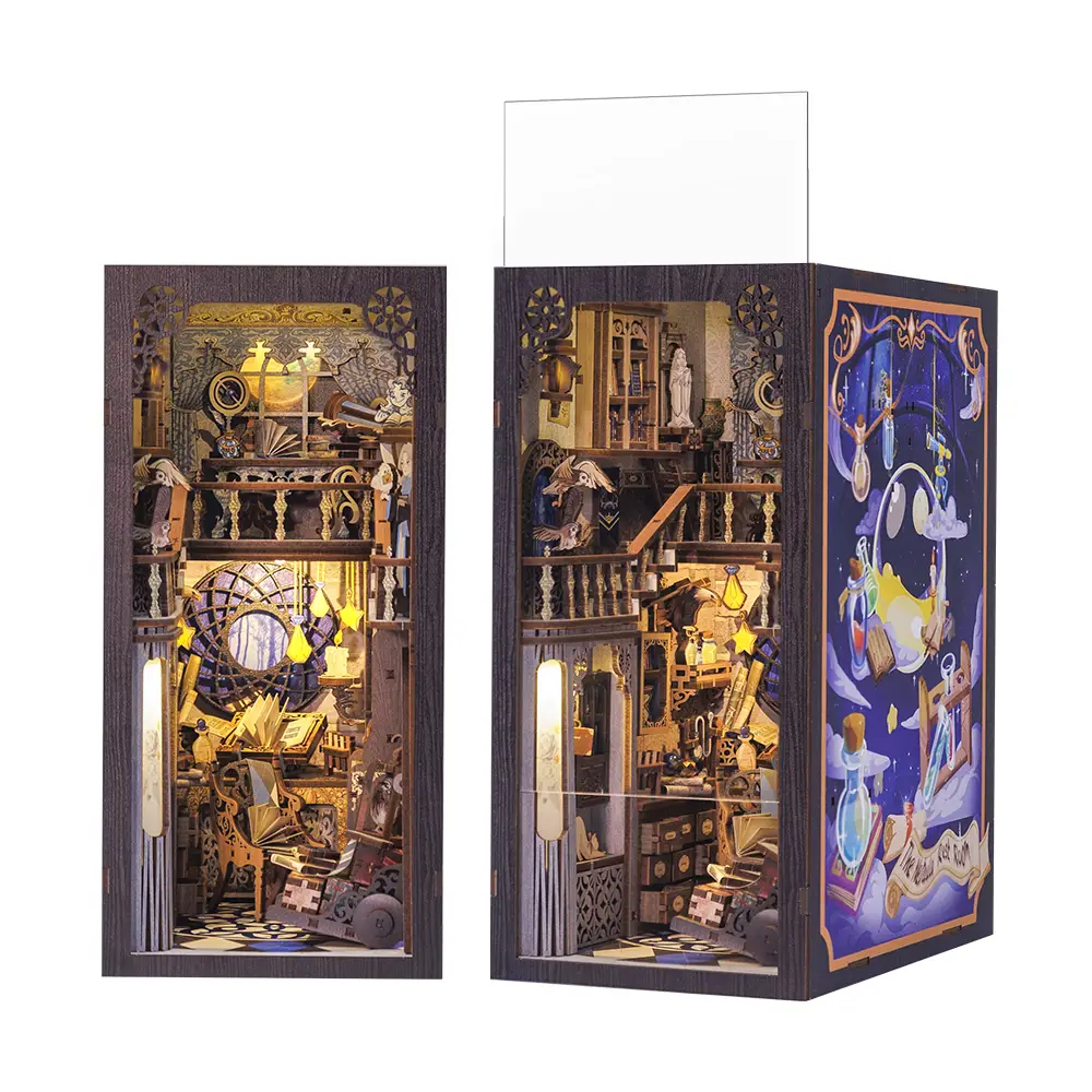 DIY Book Nook kit: Nebula Common Room with Dust Cover