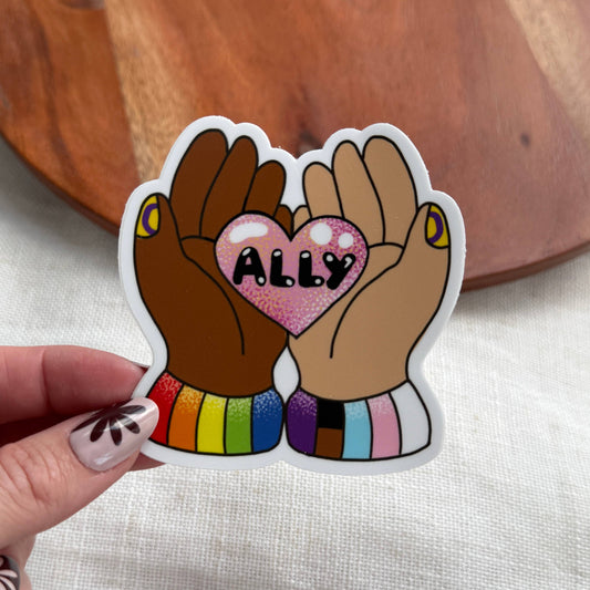Ally Pride Heart Sticker