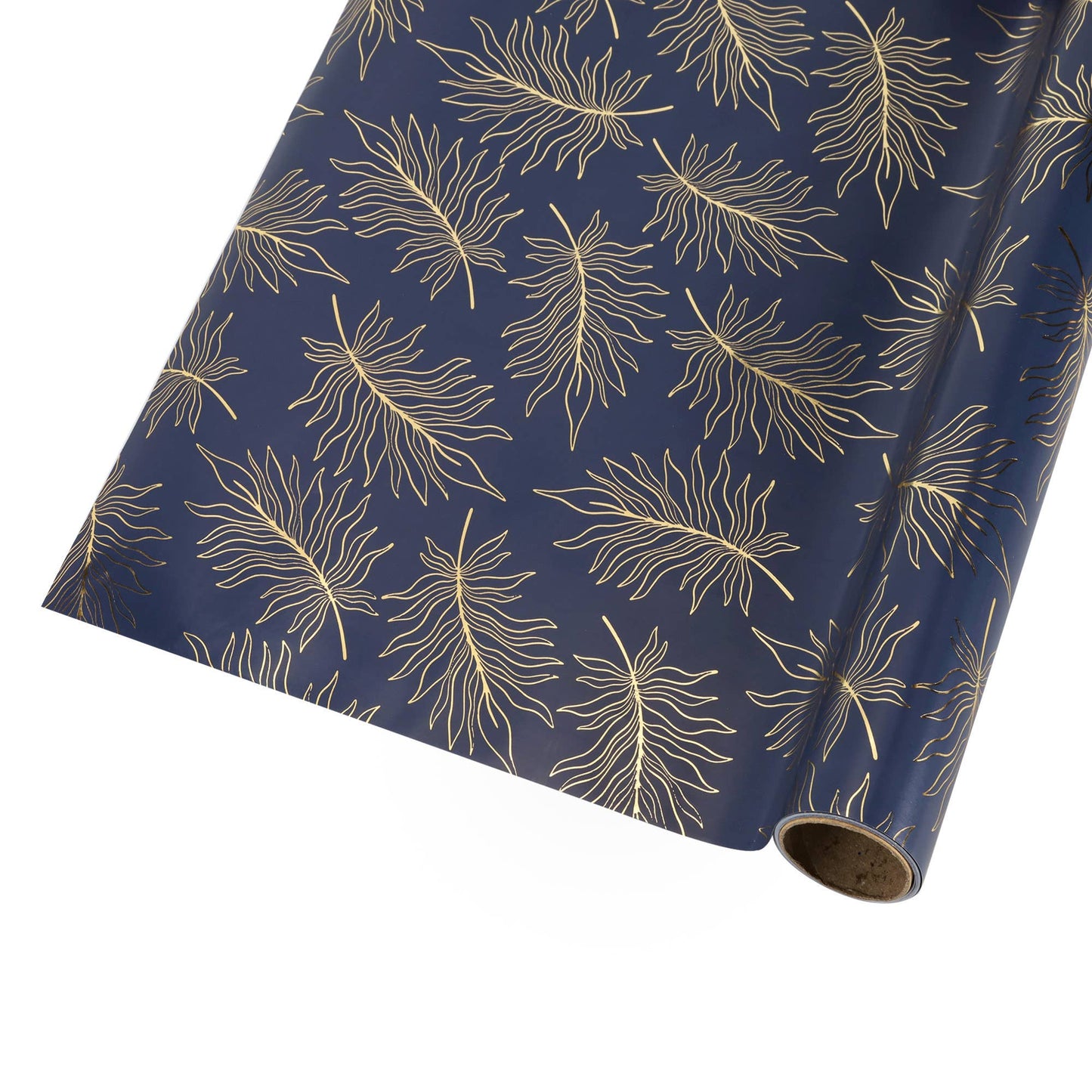 Botanical Leaf Navy/Gold - 30" x 10' Wrapping Paper |