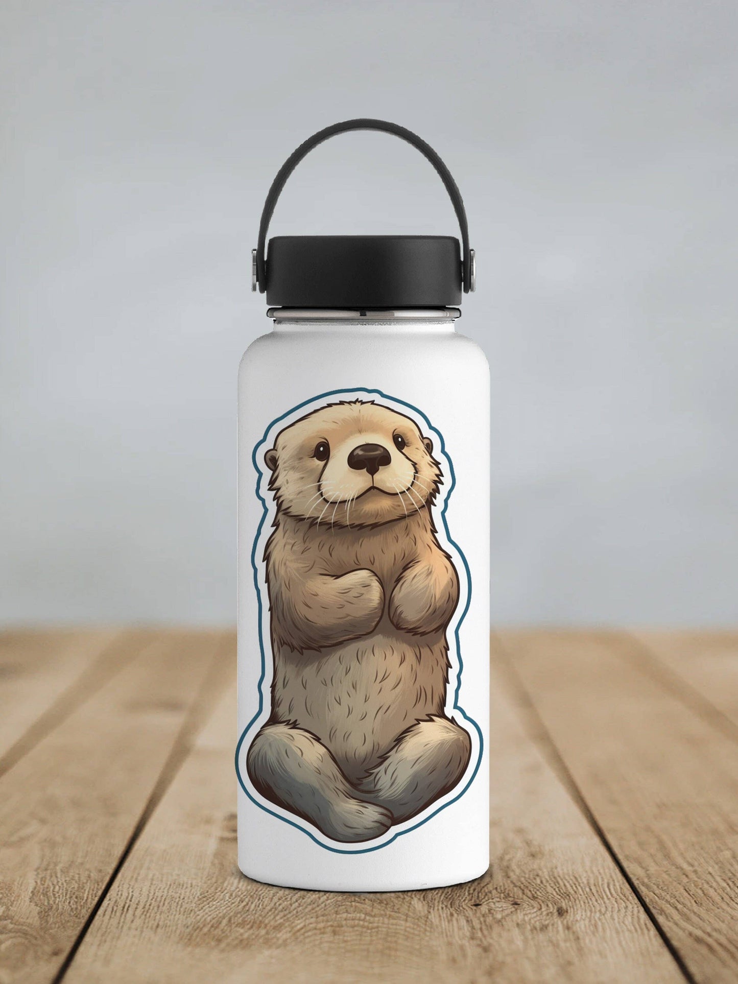 Floating Otter Sticker