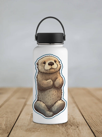 Floating Otter Sticker