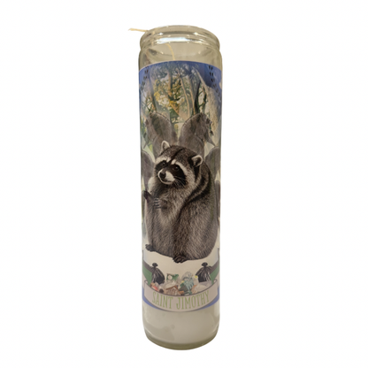 Luminary Jimothy the Raccoon Prayer Altar Candle