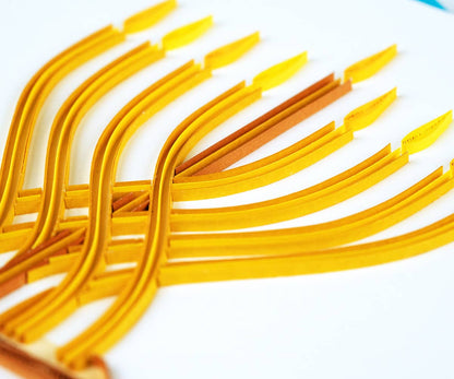 Modern Menorah Hanukkah Quilling Card