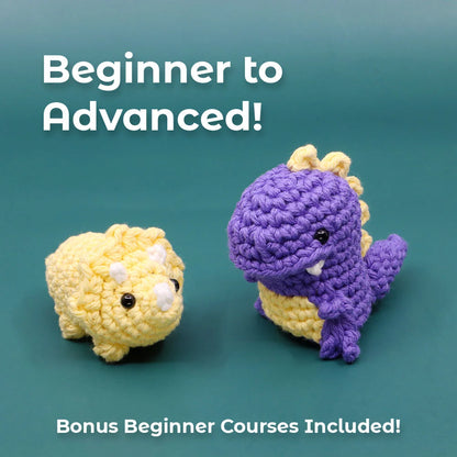 Dinosaur Bundle Amigurumi Crochet Kit