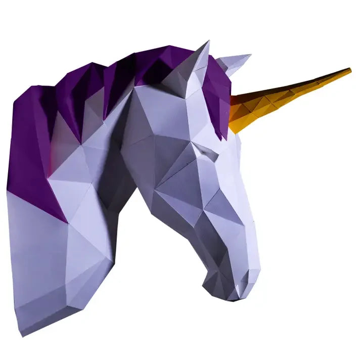 Unicorn 3D Papercraft Wall Art, Animal Origami Model