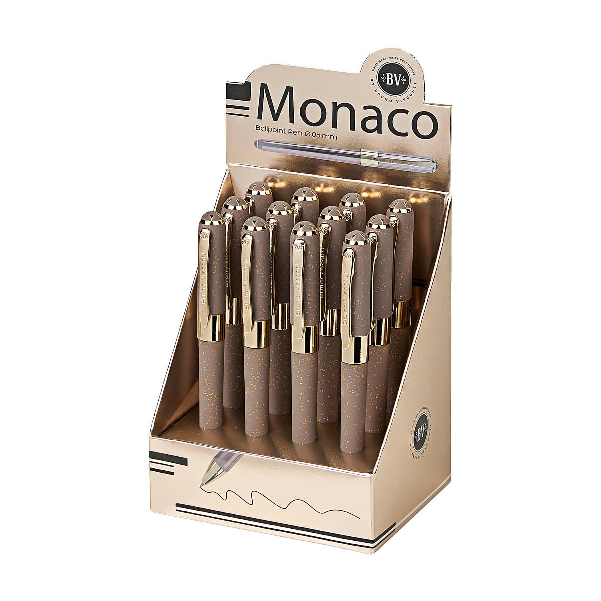 Monaco - Glitter Grey Ballpoint Pen