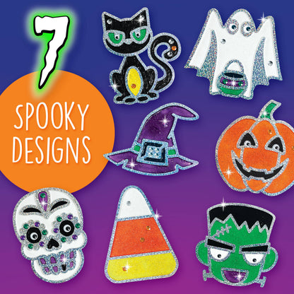 Halloween Easy Sparkle Window Art Craft Kit for Kids\