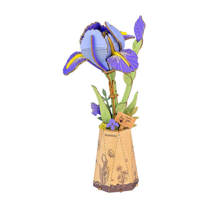 Rowood Purple Iris 3D Wooden Puzzle