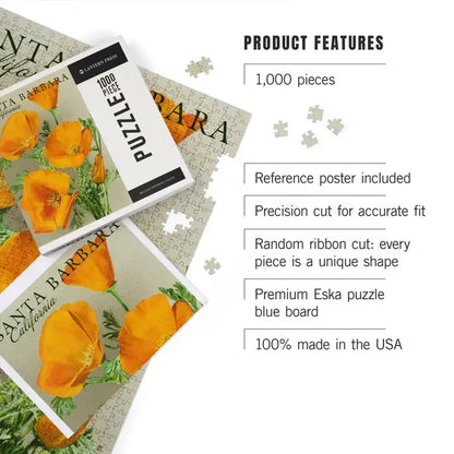 California Poppy Santa Barbara Jigsaw Puzzle