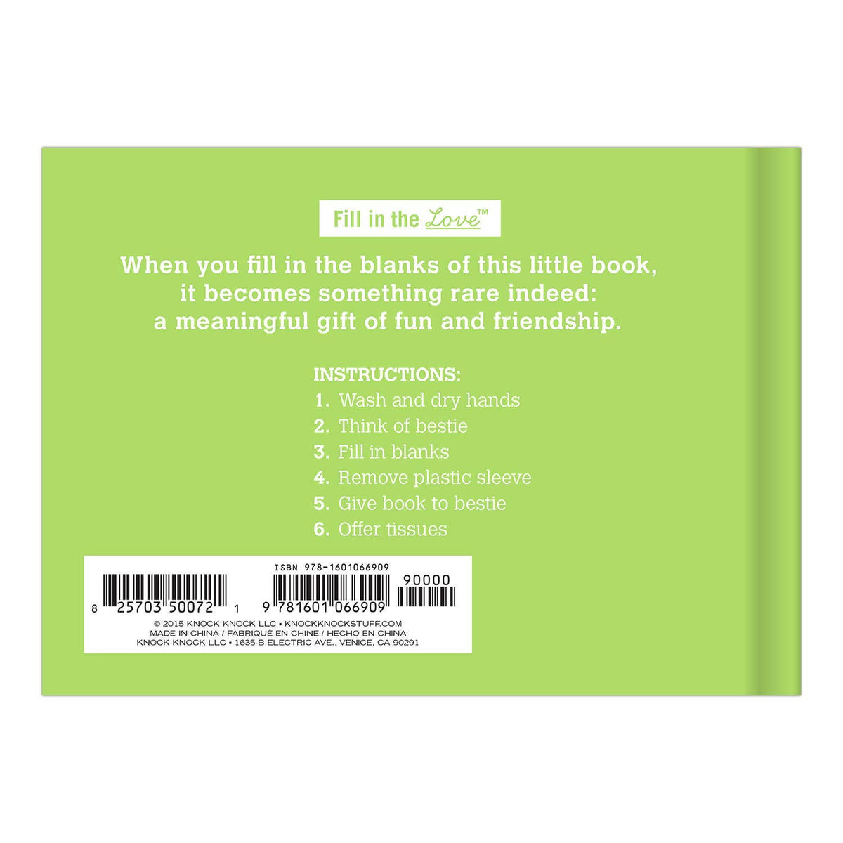 Why You're My Bestie Fill in the Love® Book