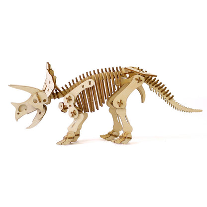 Wa-gu-mi Triceratops Wooden 3D Puzzle Kit
