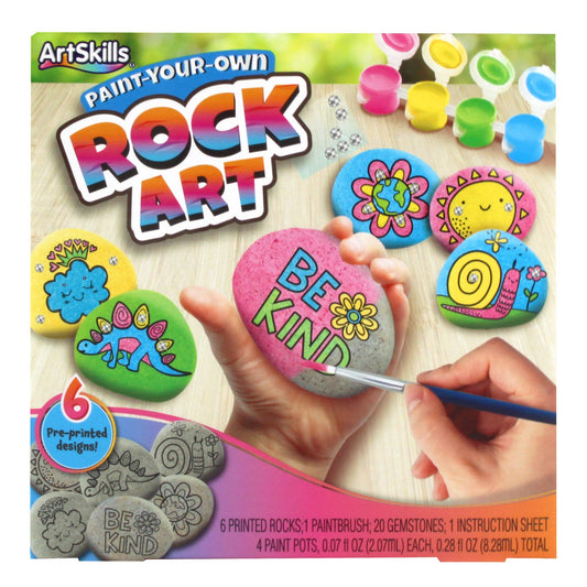 Paint Your Own Rock Art Kit, 32 Pieces