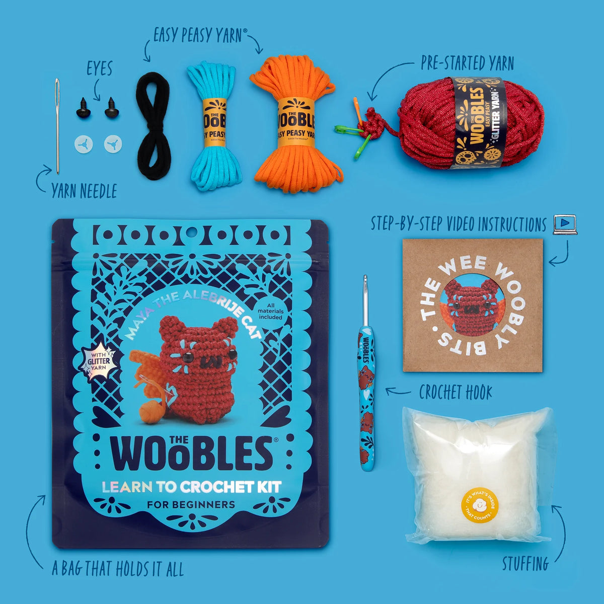 Maya the Alebrije Cat- The Woobles Crochet Kit