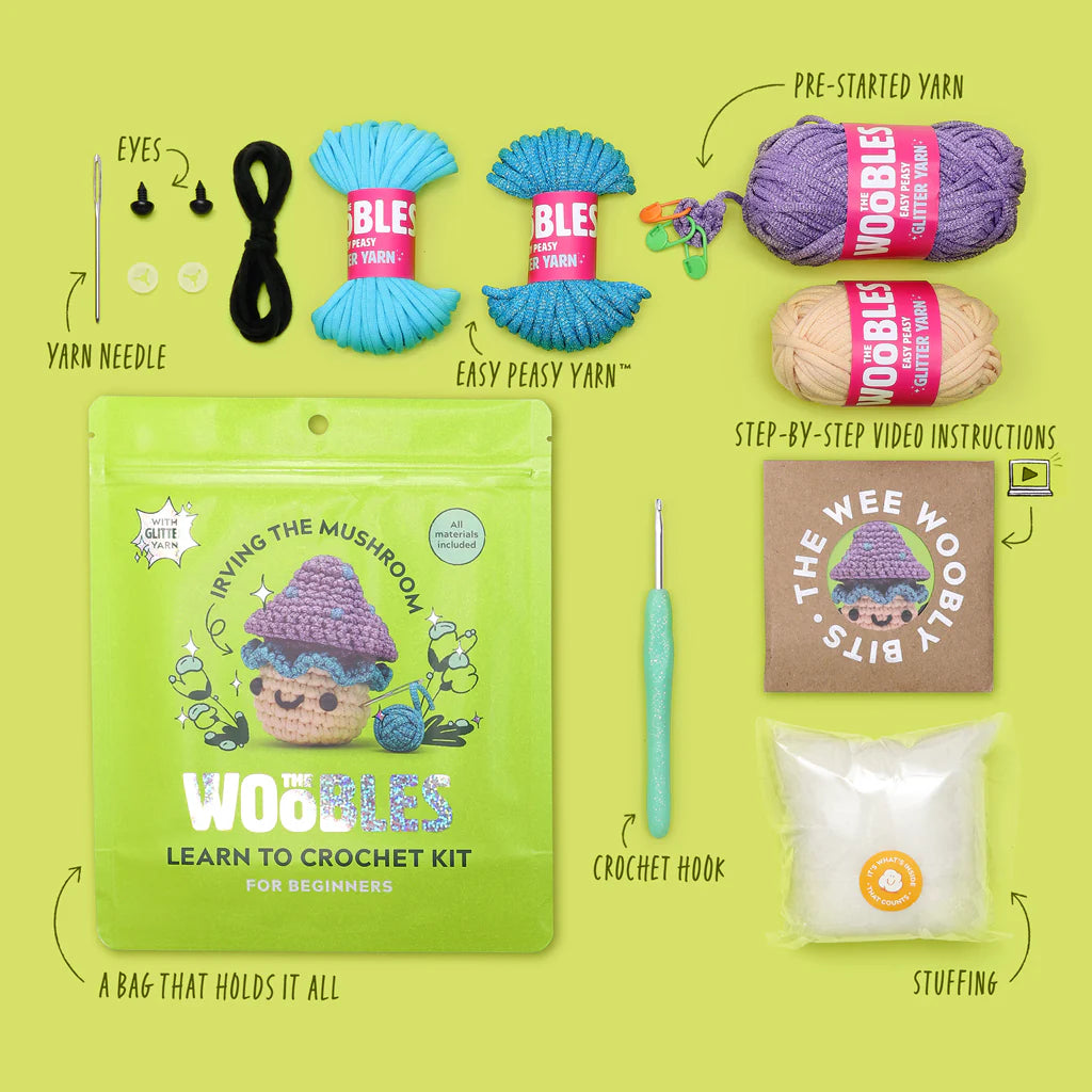 Irving the Mushroom - The Woobles Crochet Kit
