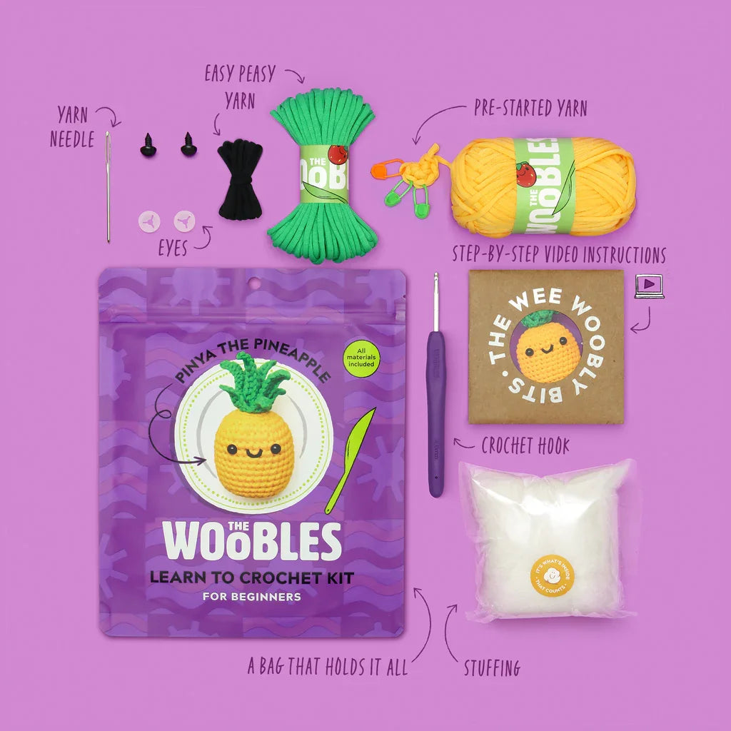 Pinya the Pineapple - The Woobles Crochet Kit (Beginner)