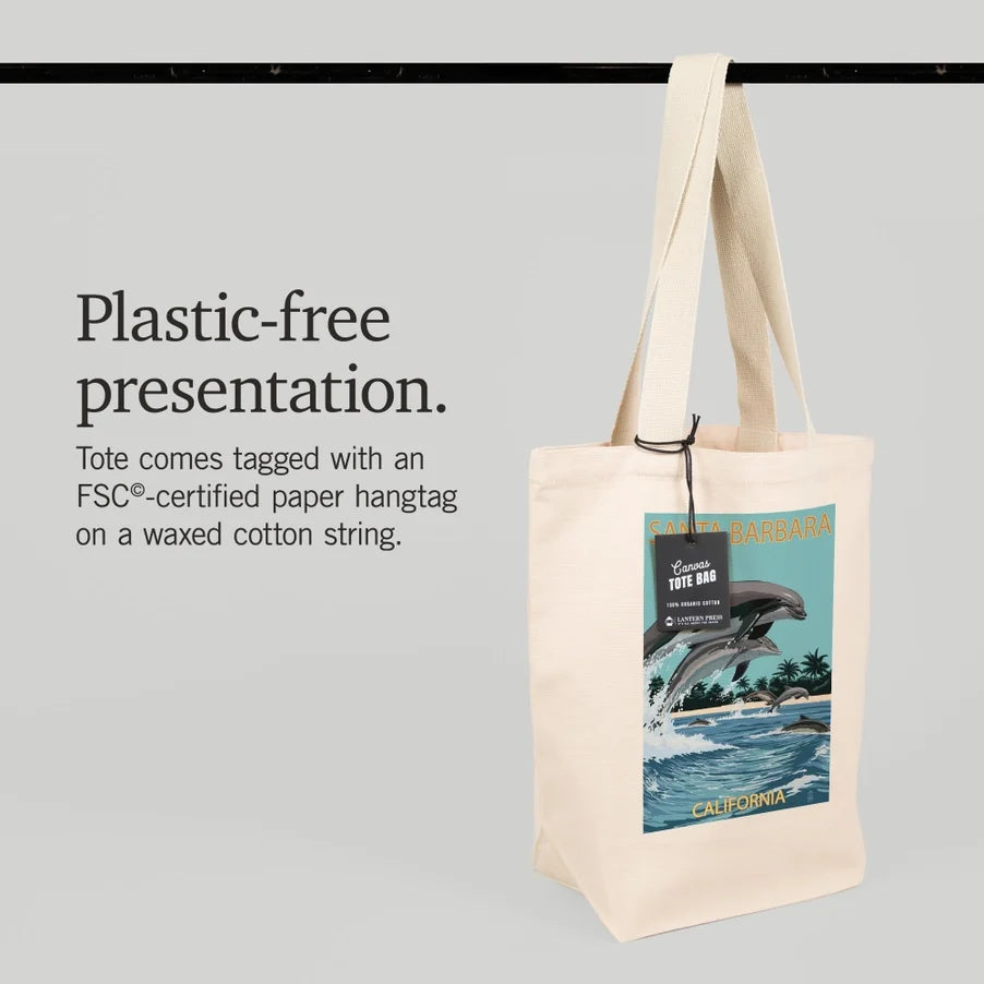 Dolphins Santa Barbara Tote Bag