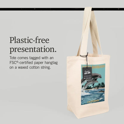 Dolphins Santa Barbara Tote Bag