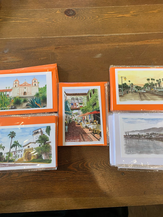 Work of Arturo - Watercolor Santa Barbara Cards