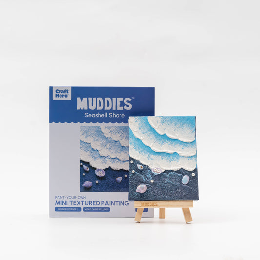 Muddies™ 3D Textured Canvas Painting Kit - Seashell Shore