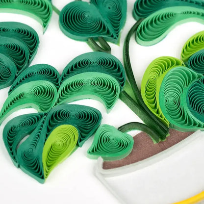 Monstera Quilling Card