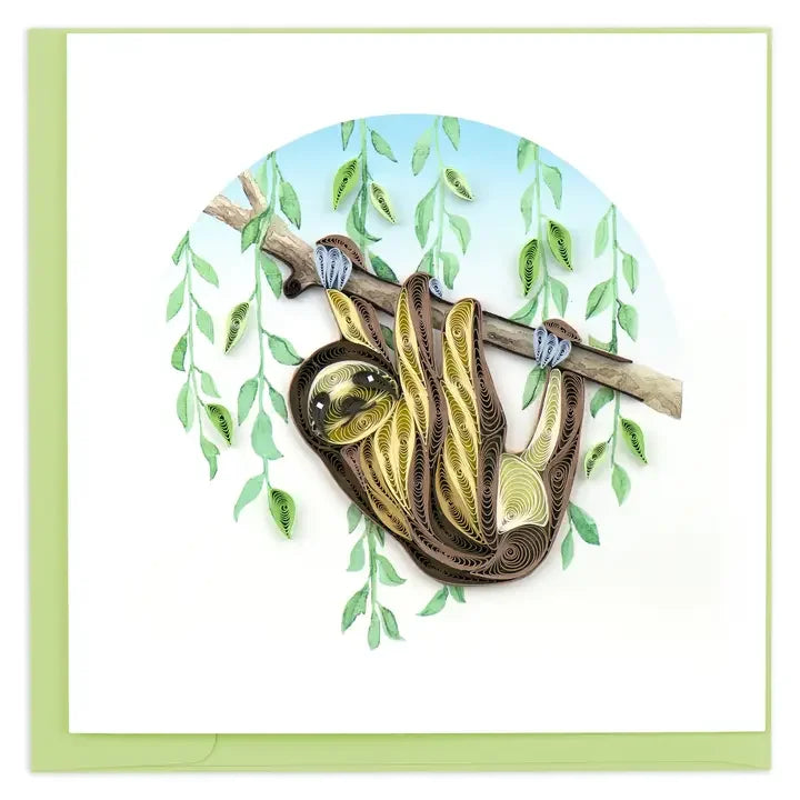 Sloth Quilling Card