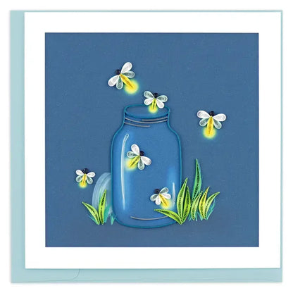 Fireflies in a Jar Quilling Card