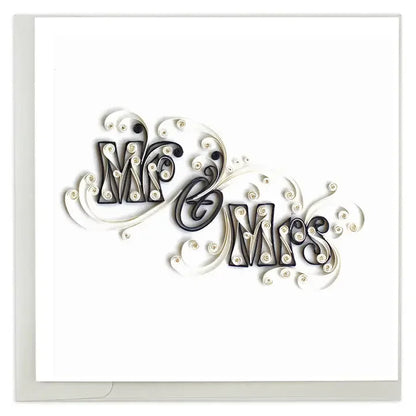 Mr & Mrs Quilling Card