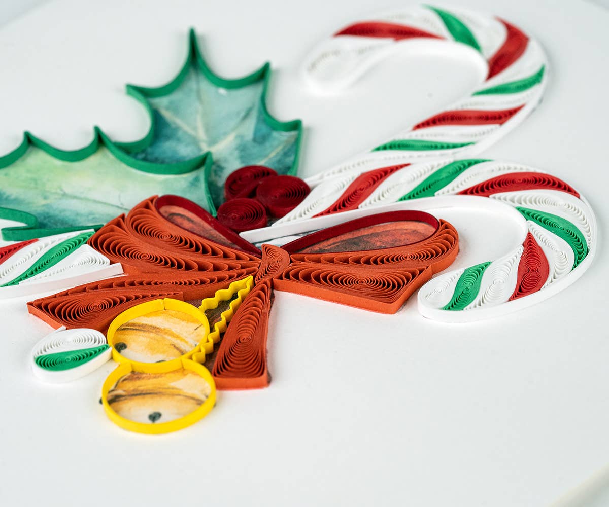 Candy Cane Quilling Card