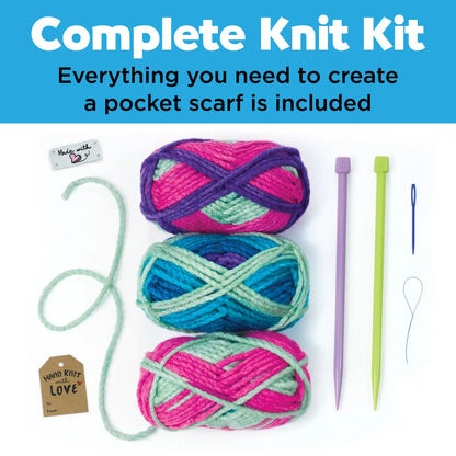 Learn To Knit - Pocket Scarf