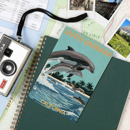 Santa Barbara Wood Postcards - Dolphins