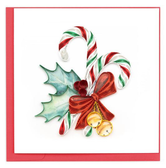 Candy Cane Quilling Card
