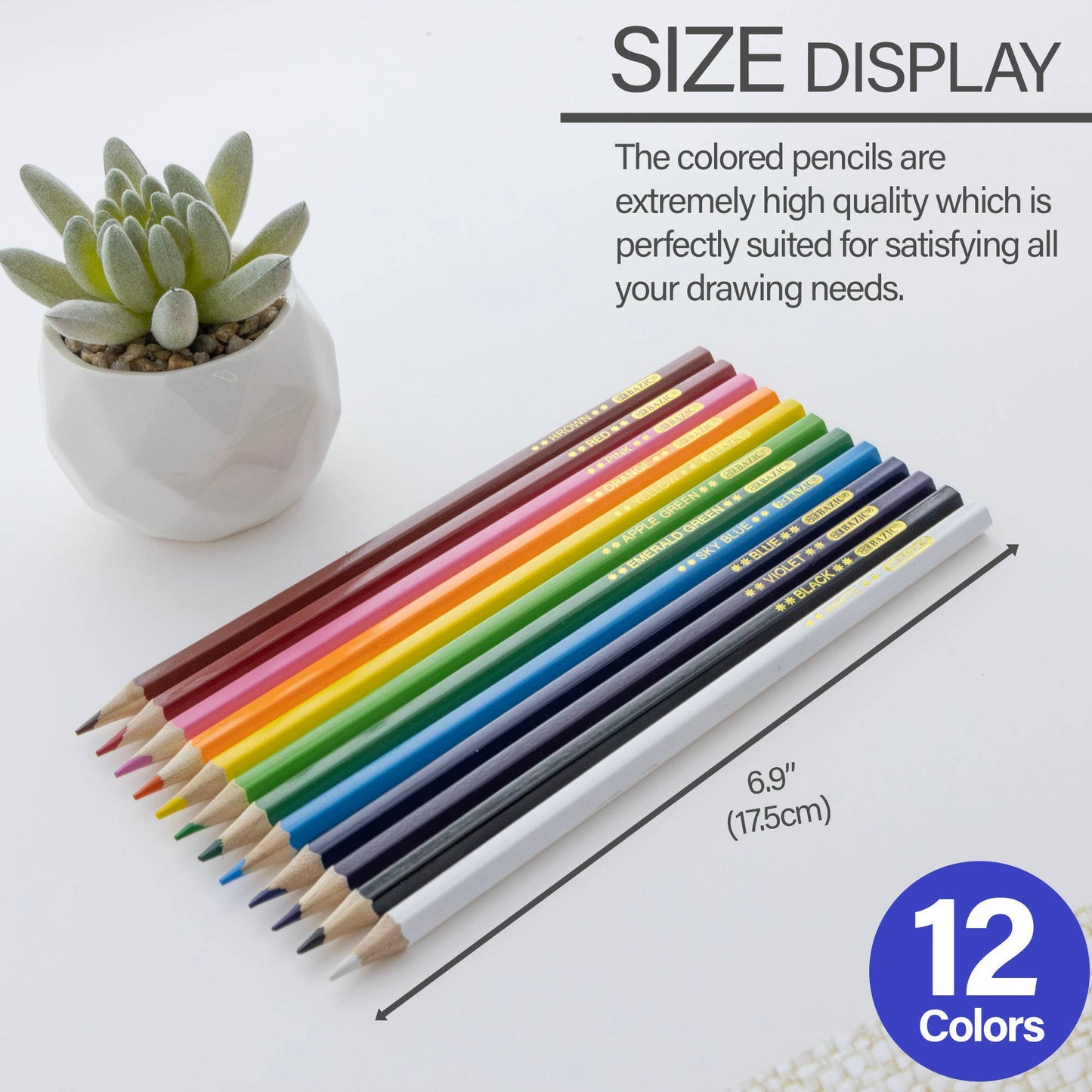 Wood 12 Colored Pencils