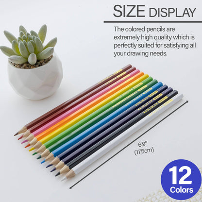 Wood 12 Colored Pencils
