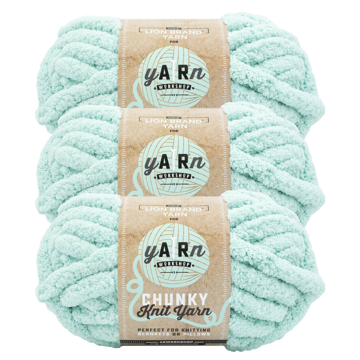 Lion Brand Yarn AR Workshop Chunky Knit 3 Pack: Sangria
