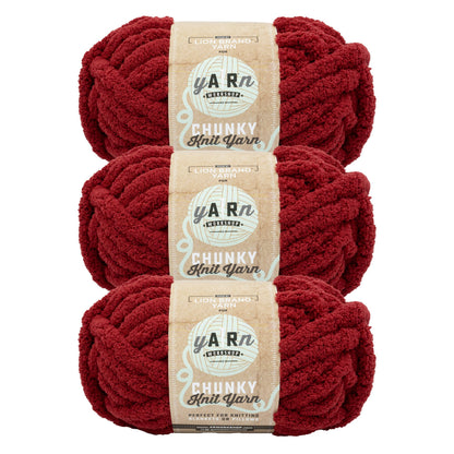 Lion Brand Yarn AR Workshop Chunky Knit 3 Pack: Sangria