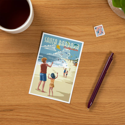 Santa Barbara Postcards - Kite Flyers