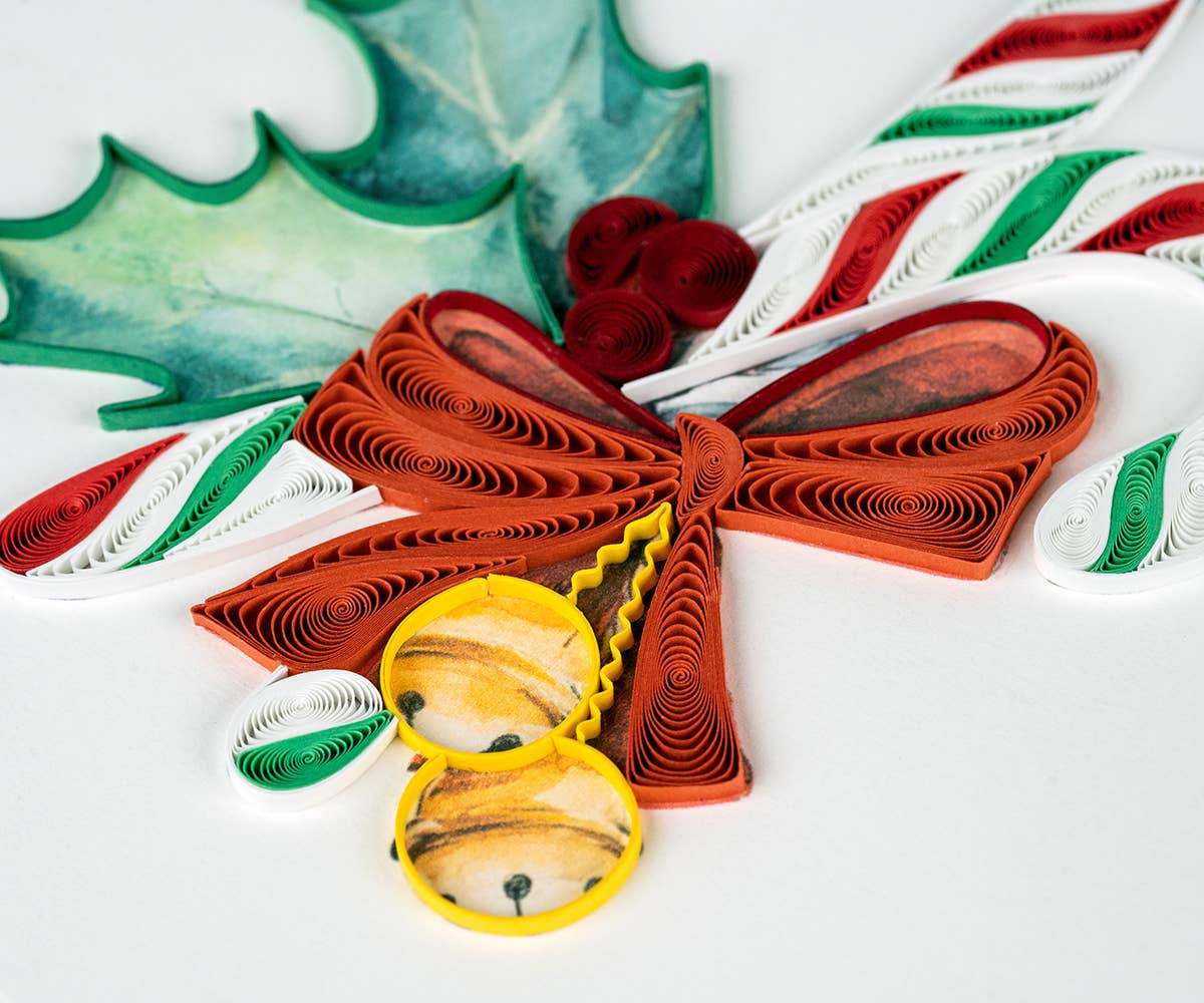 Candy Cane Quilling Card