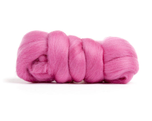 Fuschia Merino Roving - Felting 1 ounce