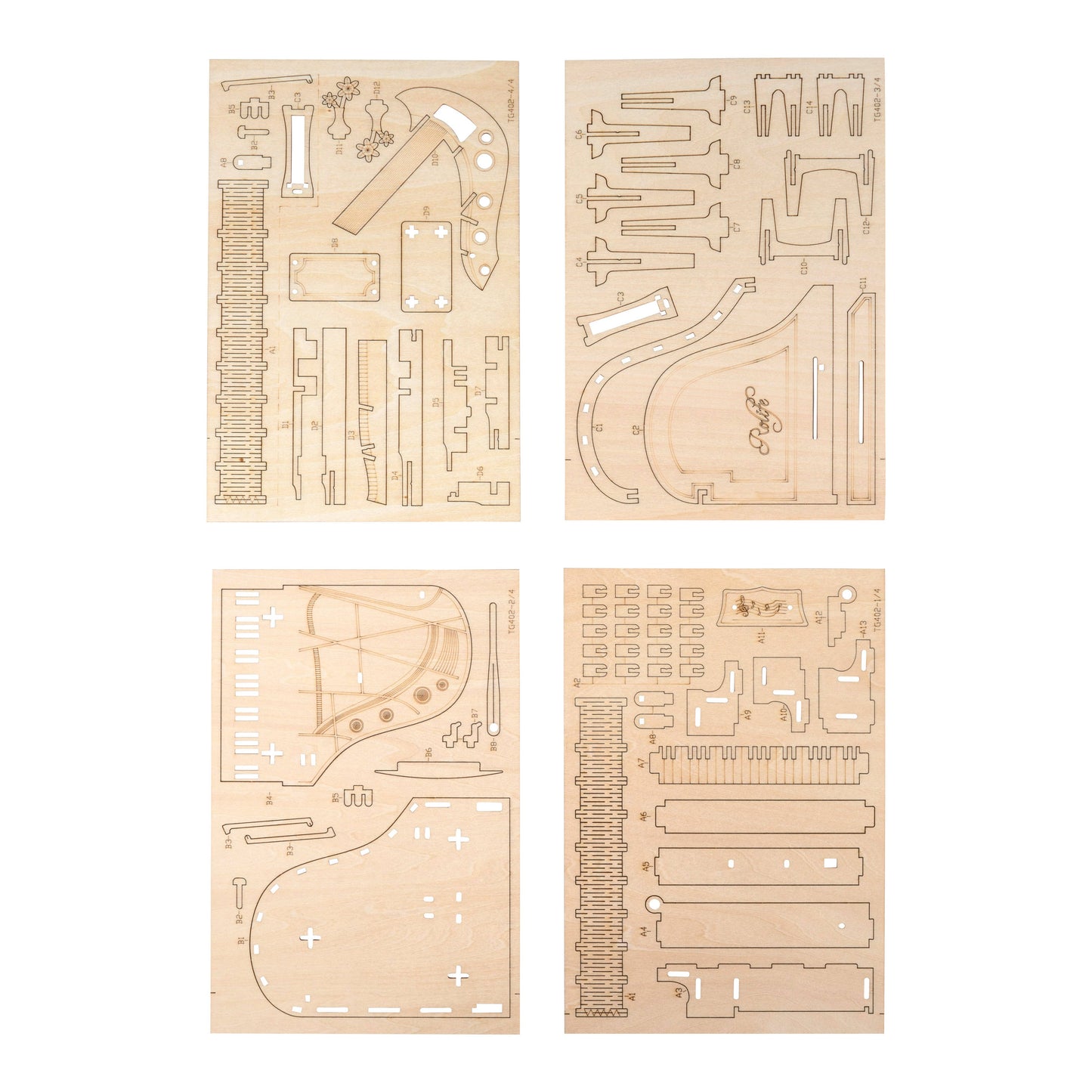 3D Wood Puzzle: Grand Piano