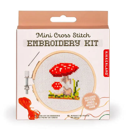 Mushroom Mini Cross Stitch - Kikkerland