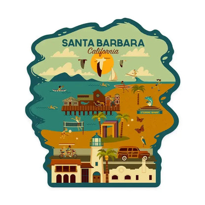 Santa Barbara Stickers -  Downtown Harbor