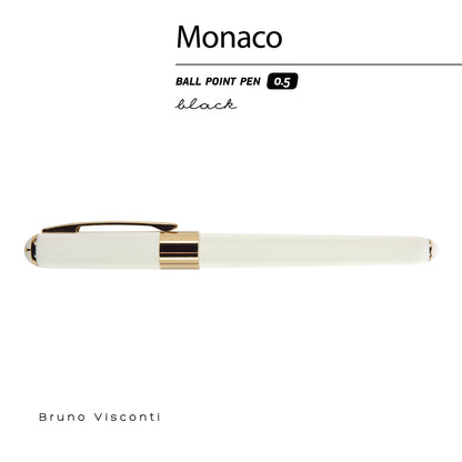Monaco - White Ballpoint Pen