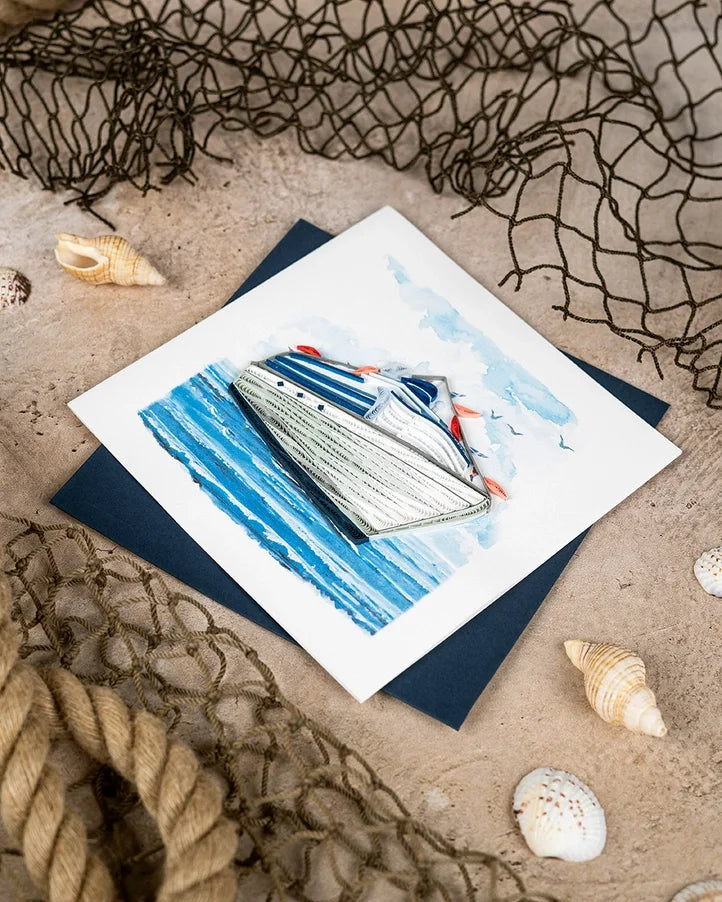 Cruise Ship Quilling Card